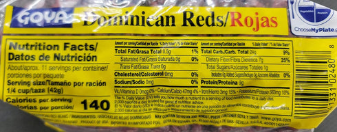 16OZ GOYA DOMINICAN RED BEANS/HABICHUELAS ROJAS DOMINICANAS BAG