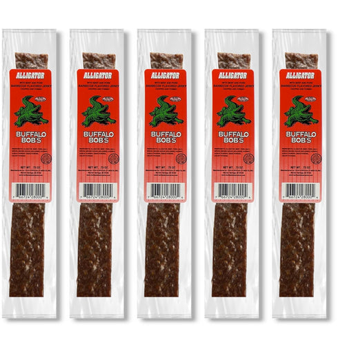 Buffalo Bob's Wild Game Beef Jerky- Alligator BBQ Jerky 5 Pack