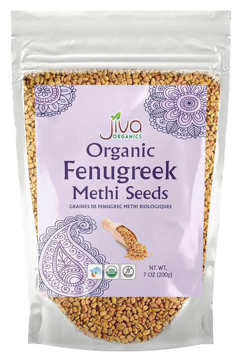 Jiva Organic Fenugreek Seeds 7 Ounce Non-GMO, Gluten Free, All Natural Fenugreek