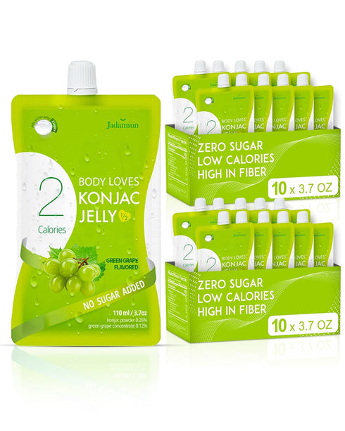 Jadamsun Konjac Jelly Juice (Grape, 20 pcs) - Delicious Low-Calorie Healthy Korean