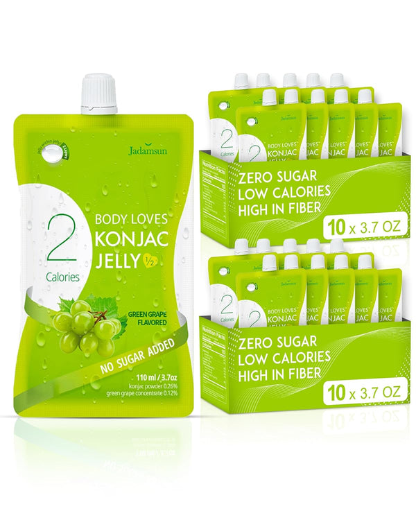 Jadamsun Konjac Jelly Juice (Grape, 20 pcs) - Delicious Low-Calorie Healthy Korean