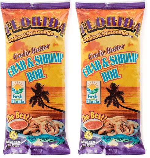 Florida Seafood Seasonings Crab & Shrimp Boil Garlic Butter - 16 oz and (Pack of