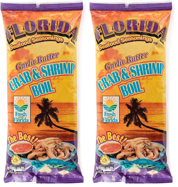 Florida Seafood Seasonings Crab & Shrimp Boil Garlic Butter - 16 oz and (Pack of