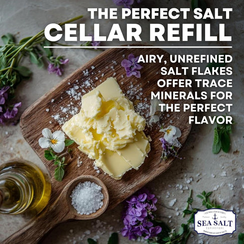 4 oz Garnishing Hand Harvested Sea Salt Grains, Baja Fleur de Sel Grain Salt, for Baking and Cooking and Fishing, Bag