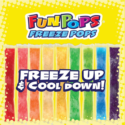 Pack, 2 oz, 48 Count FunPops Freeze Pops, Refreshing Fat Free Popsicles, Variety Box