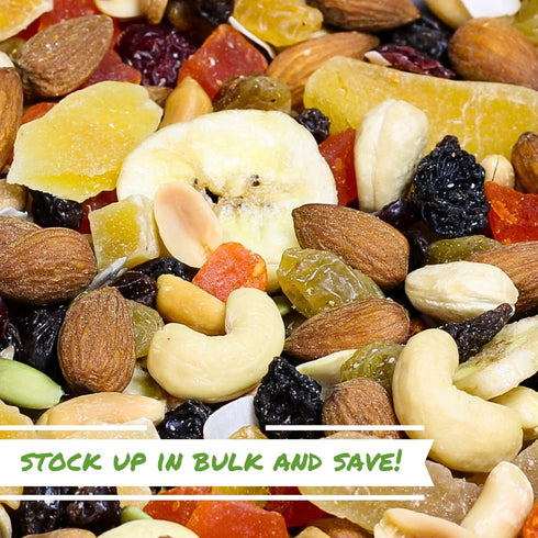 2 Lbs Tropical Mix Trail mix by Its Delish, Bulk Bag | High Energy Boost Fruit and Nut Healthy Snack Medley