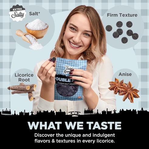 Gustaf's Dutch Licorice Double Salt Coins, 5.2oz Bag of Salted Black Licorice Treats