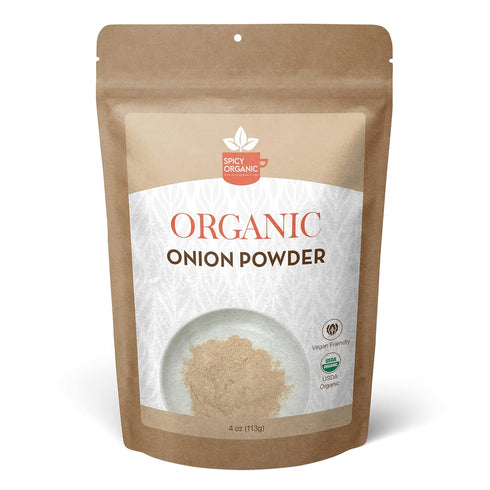 SPICY ORGANIC Onion Powder 4 oz. Certified USDA Organic - Non-GMO -