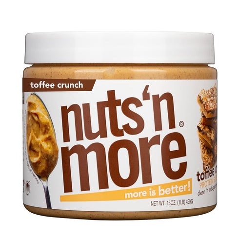 Nuts N More Toffee Crunch Peanut Butter Spread - High Protein, Low