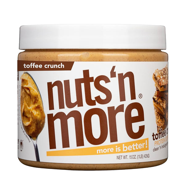 Nuts N More Toffee Crunch Peanut Butter Spread - High Protein, Low