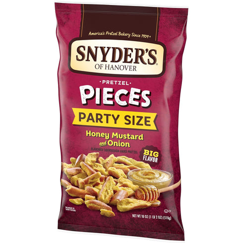 18 Oz Snyder's of Hanover Honey Mustard & Onion Flavored Pretzel Pieces