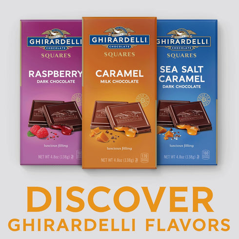 4.8 OZ (10 GHIRARDELLI Caramel Milk Chocolate Squares Bar, Bar Bars)