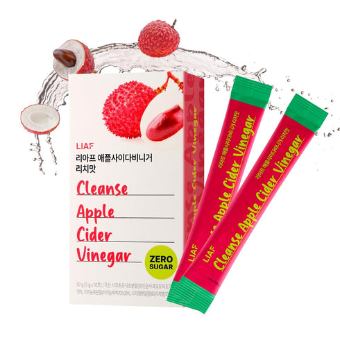 Pack 3 30 Packets LIAF Apple Cider Vinegar | Variety Flavors Apple Lychee Lemon | Individual