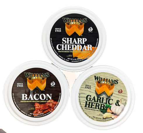 Generic Cheese Spread With Garlic and Herbs, Spread With Bacon and Spread With