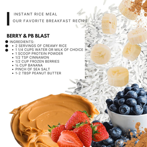 3 LB, 48 oz Rice Cream Plain Jasmine White Rice Hot Rice Cereal Scoop Included - Easily Digestable Carb Source