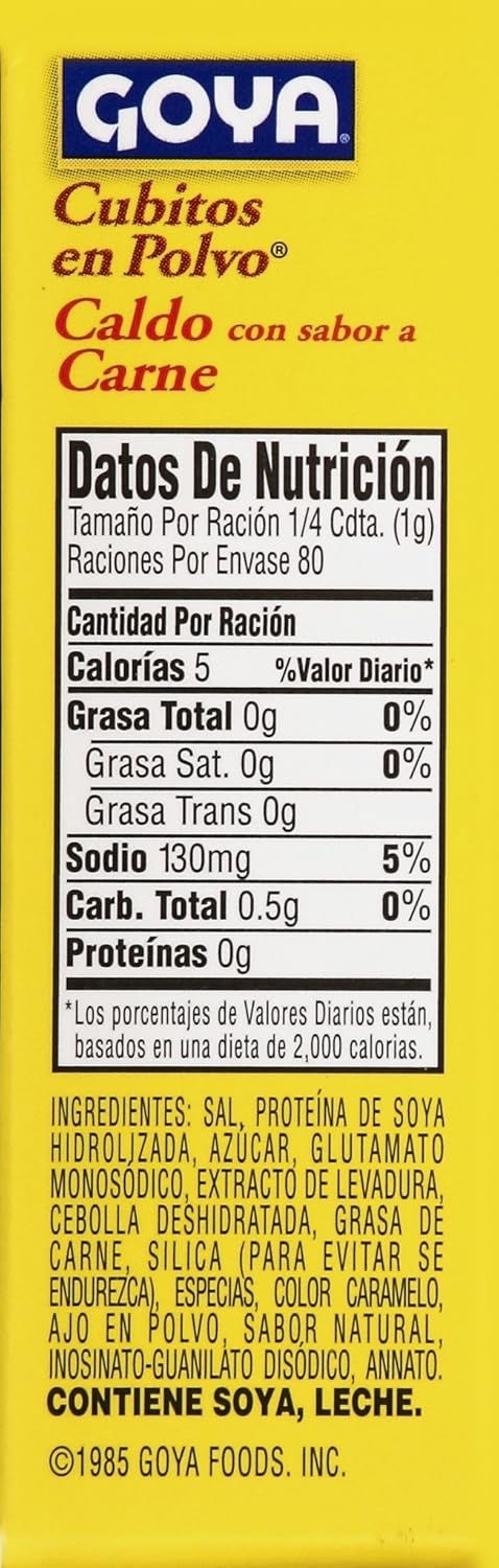 2.8-Ounce (Pack 24) Goya Cub Polvo Carne Beef, Boxes
