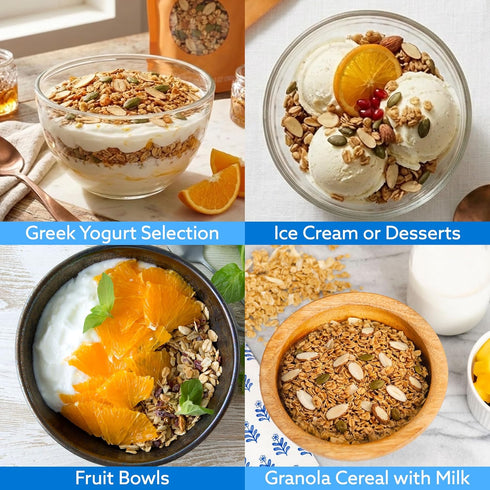 100% 10oz (1-Pack) Greek Goddess Gourmet Cardamom Citrus Granola with Almonds, Pumpkin Seeds, Wildflower Honey, Orange
