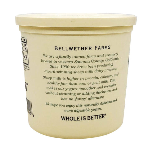 Bellwether Farms 24 OZ Plain Sheep Yogurt