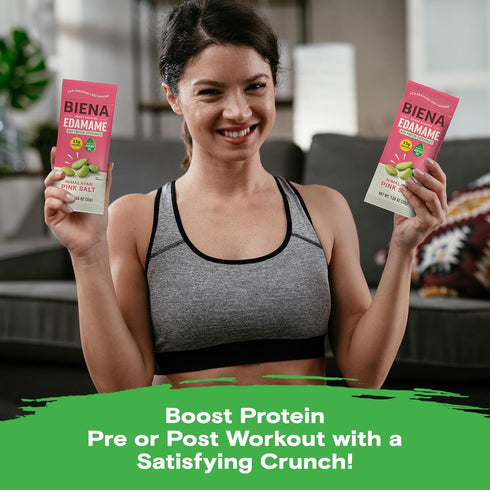13g 10-Pack, 1.05oz Biena Crispy Roasted Edamame Beans Snack High Protein Low Carb Snack for Adults & Kids, Protein per