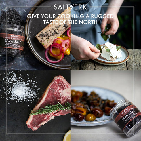 Sets 4 2 (3.17 Oz (Pack 2), Saltverk Salt Gift - Flaky, Lava, Birch Smoked, Arctic Thyme Sea Salts- Gourmet, Icelandic