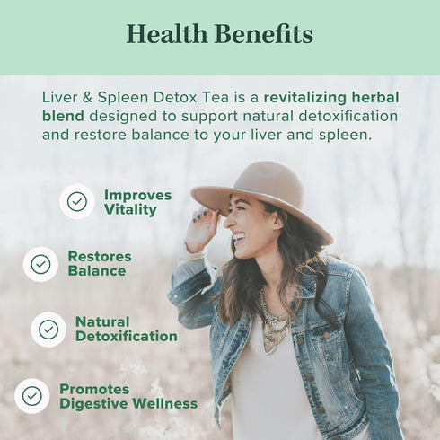 Gallbladder, Jade Tea - Organic Liver Detox & Spleen Detox Tea - Organic Dandelion Root Tea, Burdock Root, Ginger Root