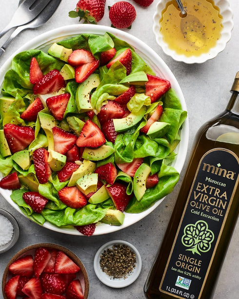 33.8 Oz, 0.2% 1 Mina Moroccan Olive Oil Extra Virgin Fl New Harvest, Polyphenol Rich Olive Oil, Single Origin Extra