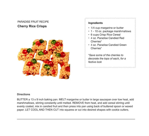 8 Paradise Cherry Halves, Green, Ounce