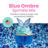 Sprinkle Pop Blue Ombre Sprinkle Mix | Monochromatic Blend of Blues & Navy Blue Sprinkles with White Pops | Undersea