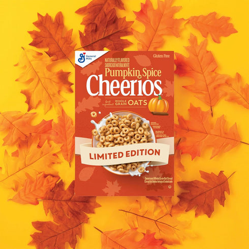 10.8 OZ Pumpkin Spice Cheerios, Gluten Free Breakfast Cereal