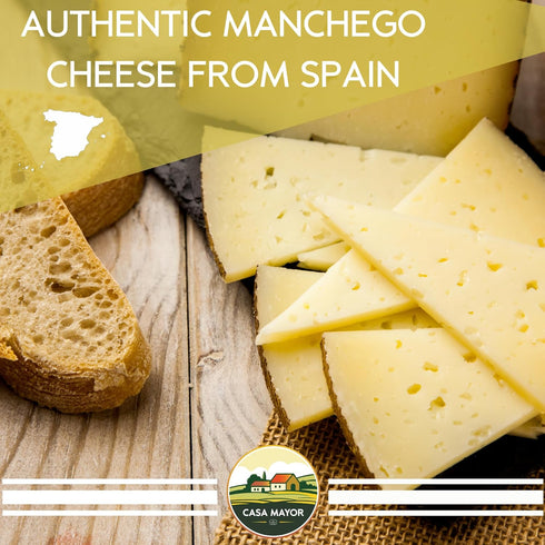 1 lb 3 Manchego Cheese D.O.P Approx. Wheel Aged Months Authentic Spanish Sheeps Milk Cheese by Casa Mayor