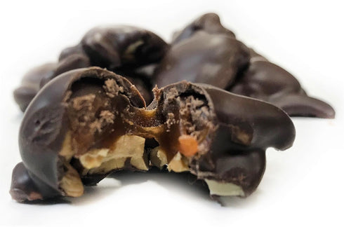 1 lb Gourmet Cashew Caramel Clusters with Dark Chocolate by It's Delish, Bulk Bag