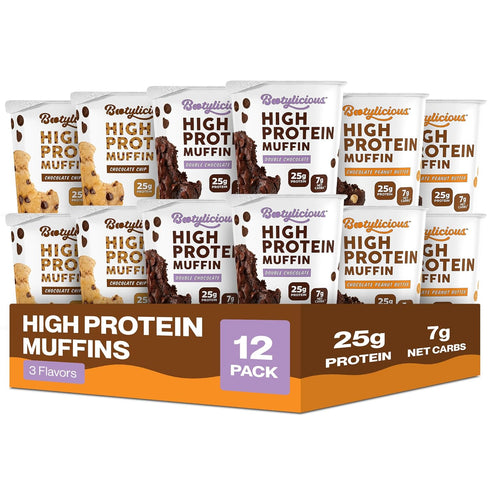 Bootylicious | 25g Protein Muffin | Chocolate Lovers | Low Carb, 16g-18g