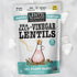 4 oz Lentil Telepathy Sea Salt & Vinegar Crunchy Whole Lentil Snack, OIL FREE, Never Fried, Plant Based, Gluten Free