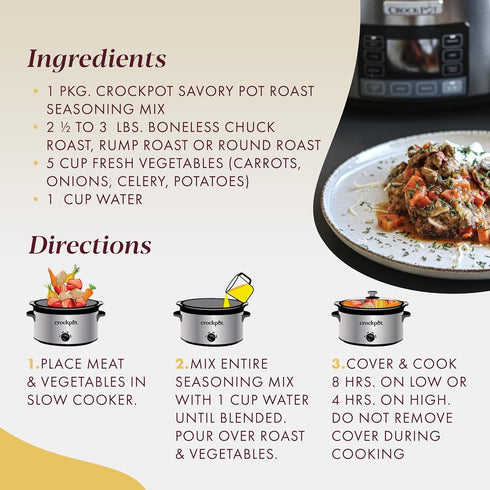 1.25 (Pack 3) Crock-Pot Pot Roast Seasoning Mix, Ounce