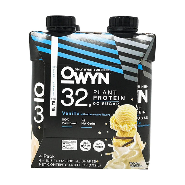 OWYN Vanilla Elite Plant Protein Shake 4pk, 11.15 FZ