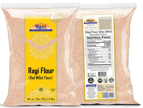 32oz (2lbs) 908g Rani Ragi (Finger Millet) Flour ~ All Natural | Vegan | Gluten Friendly | NON-GMO | Kosher | Indian
