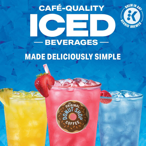 20 Count The Original Donut Shop Iced Refreshers, Mango Dragonfruit Lemonade Flavor, Keurig Single Serve K-Cup Pods
