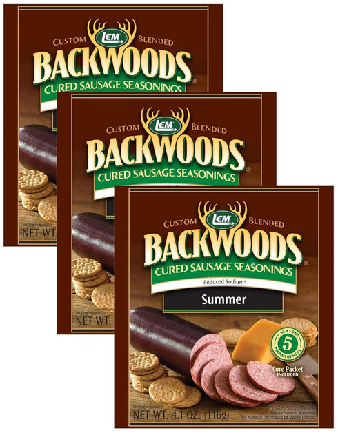 LEM Products Backwoods Reduced Sodium Summer Sausage Cured Sausage Seasoning, Ideal for