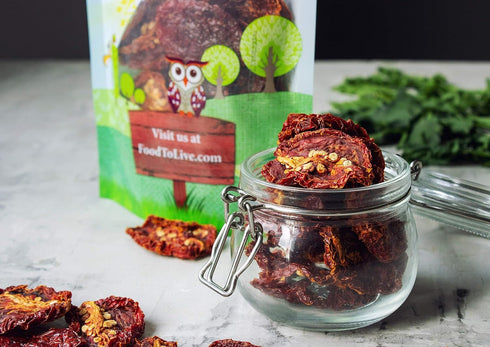 2 Food to Live - Organic Sun-Dried Tomatoes with Sea Salt, Pounds - Salted, Non-GMO, Kosher, Raw, Vegan, Unsulfured