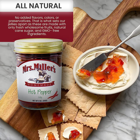 CPG.IO 9 (Pack 4) Mrs. Miller's Hot Pepper Jelly Ounce