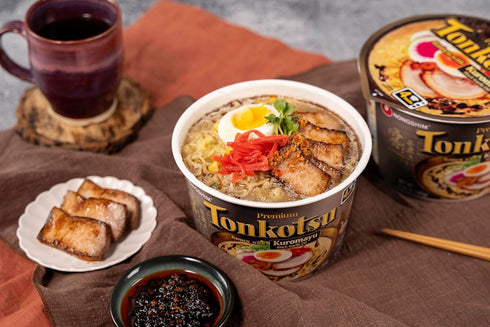 3.56 (Pack 6) Nongshim Tonkotsu Ramen with Kuromayu Noodle Big Bowl, Ounce