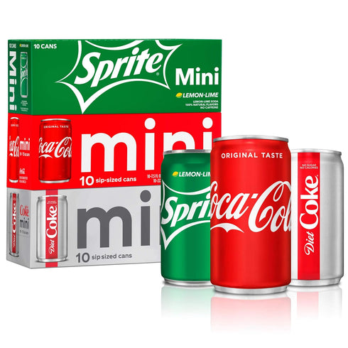 Coca-Cola Mini Can Variety Pack, 7.5 Fl Oz, Pack Of 30 (10