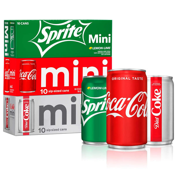 Coca-Cola Mini Can Variety Pack, 7.5 Fl Oz, Pack Of 30 (10