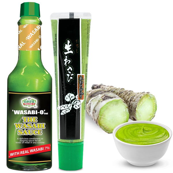 Wasabi-O Wasabi Paste (1.52 Oz) & Hot Sauce (2.2 Oz) Bundle -