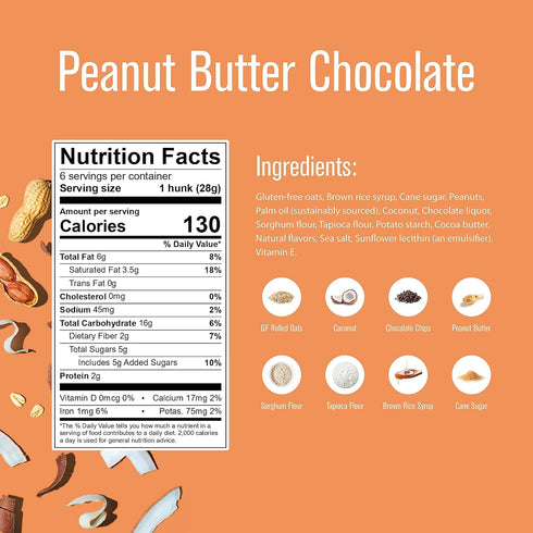 6 Oz (6 Pack) Heavenly Hunks Peanut Butter Chocolate Cookies