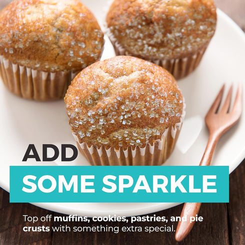 Sparkling Sugar (11oz), White Crystals for Baking, Extra Coarse Grain, Non-GMO, Gluten Free, Premium Quality