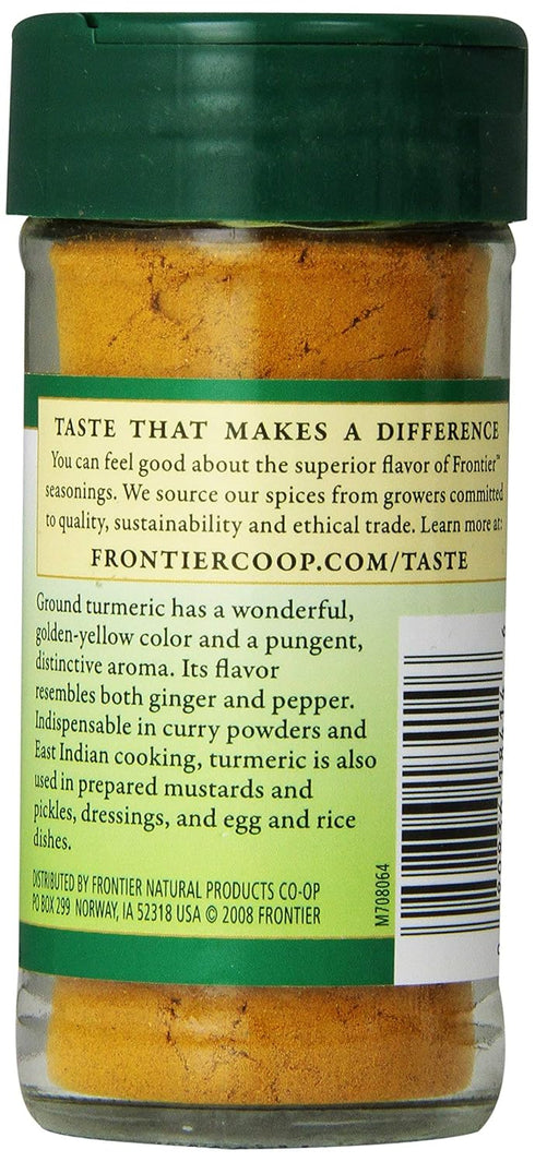 1.92 Frontier Co-op Ground Turmeric Root, Ounce Bottle, Distinct Pungent Aroma, Ginger & Pepper-Like Flavor, Kosher