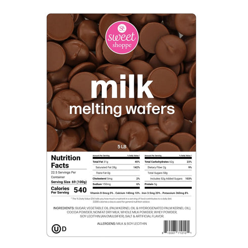 5 Sweet Shoppe Milk Melting Wafers, pounds