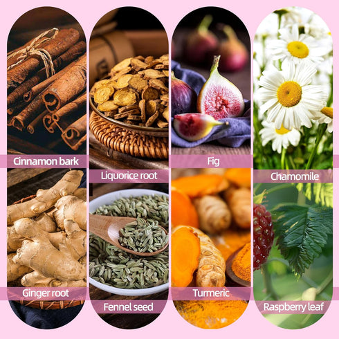 VAEYAE Natural PMS Tea for Women, Hormone Balance, Mood Swings & Bloating, Raspberry Cinnamon Chamomile Herbal Loose