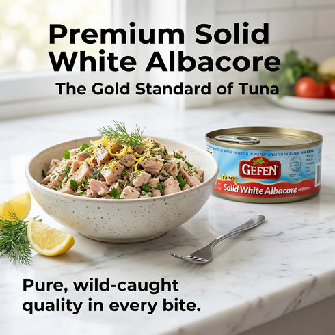 Albacore 6oz (6 Pack), Gefen Solid White Tuna in Water Kosher for Passover